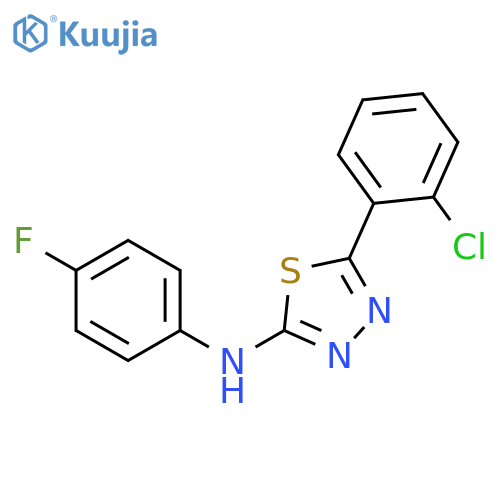 1,3,4-Thiadiazol-2-amine, 5-(2-chlorophenyl)-N-(4-fluorophenyl)- structure