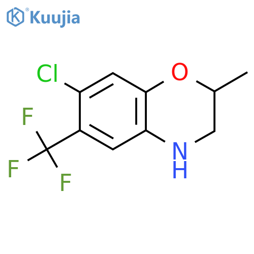7-chloro-2-methyl-6-(trifluoromethyl)-3,4-dihydro-2H-1,4-benzoxazine structure