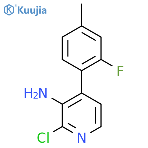 2-chloro-4-(2-fluoro-4-methylphenyl)pyridin-3-amine structure