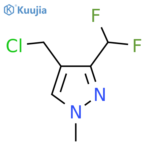 4-(chloromethyl)-3-(difluoromethyl)-1-methyl-1H-pyrazole structure