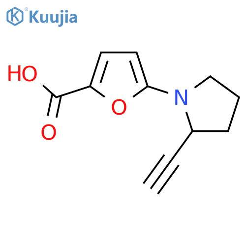 5-(2-Ethynylpyrrolidin-1-yl)furan-2-carboxylic acid structure