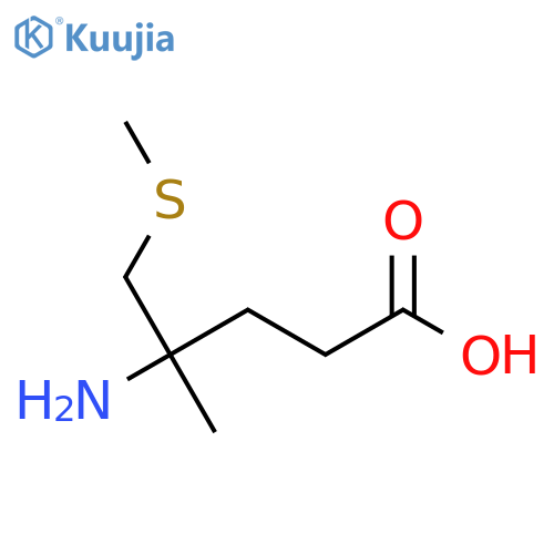 4-amino-4-methyl-5-(methylsulfanyl)pentanoic acid structure