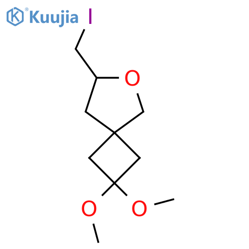 7-(Iodomethyl)-2,2-dimethoxy-6-oxaspiro[3.4]octane structure