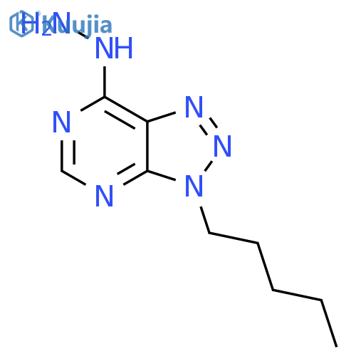 7-hydrazinyl-3-pentyl-3H-1,2,3triazolo4,5-dpyrimidine structure