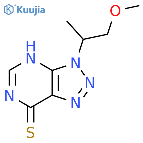 3-(1-methoxypropan-2-yl)-3H-1,2,3triazolo4,5-dpyrimidine-7-thiol structure