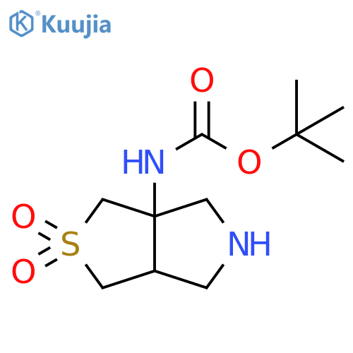 tert-butyl N-{2,2-dioxo-hexahydro-1H-2lambda6-thieno3,4-cpyrrol-3a-yl}carbamate structure