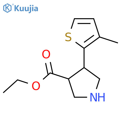 ethyl 4-(3-methylthiophen-2-yl)pyrrolidine-3-carboxylate structure