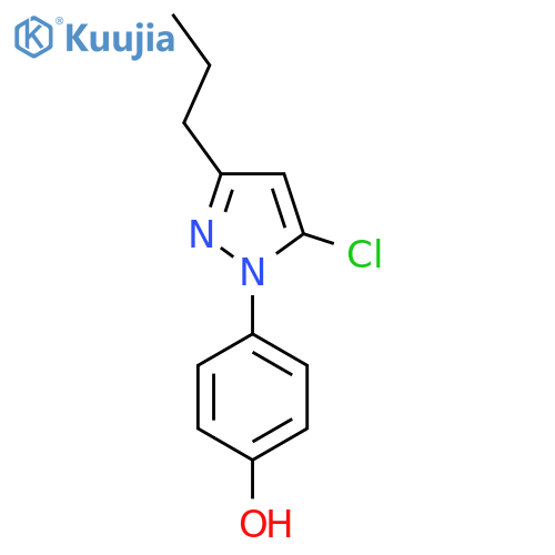 4-(5-chloro-3-propyl-1H-pyrazol-1-yl)phenol structure