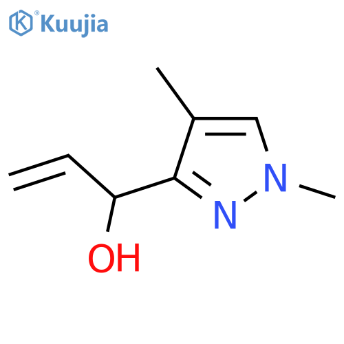 1-(1,4-dimethyl-1H-pyrazol-3-yl)prop-2-en-1-ol structure