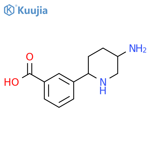 3-(5-Aminopiperidin-2-yl)benzoic acid structure