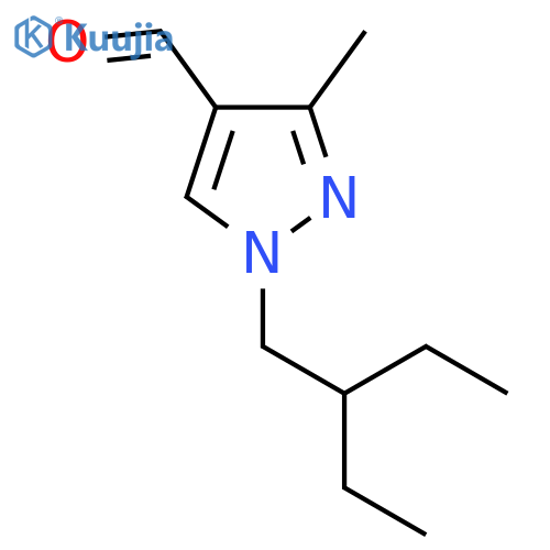 1-(2-ethylbutyl)-3-methyl-1H-pyrazole-4-carbaldehyde structure