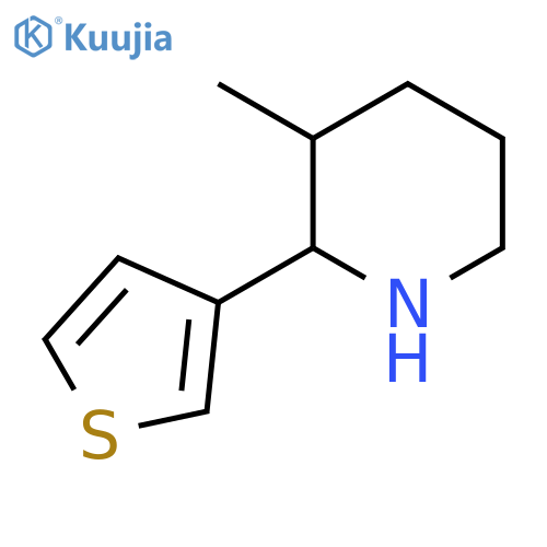 3-methyl-2-(thiophen-3-yl)piperidine structure