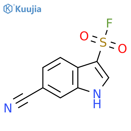 6-cyano-1H-indole-3-sulfonyl fluoride structure