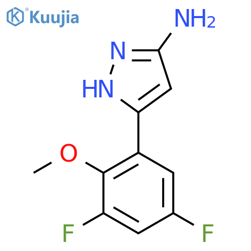 5-(3,5-difluoro-2-methoxyphenyl)-1H-pyrazol-3-amine structure