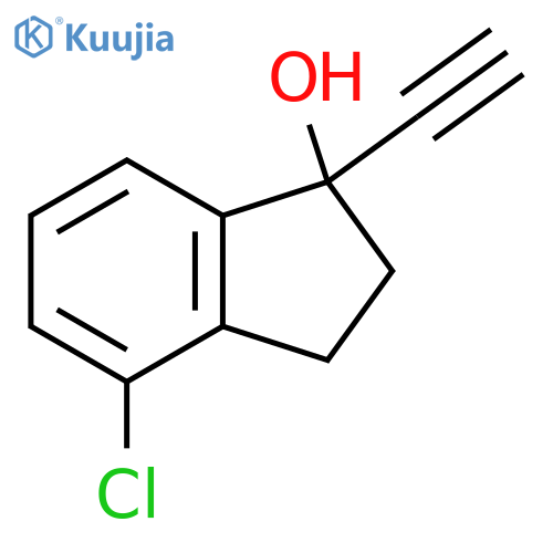 4-chloro-1-ethynyl-2,3-dihydro-1H-inden-1-ol structure