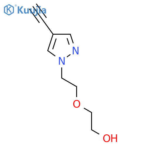 2-2-(4-ethynyl-1H-pyrazol-1-yl)ethoxyethan-1-ol structure