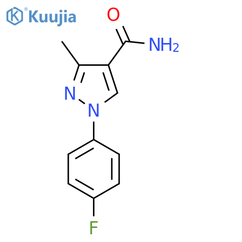 1-(4-fluorophenyl)-3-methyl-1H-pyrazole-4-carboxamide structure