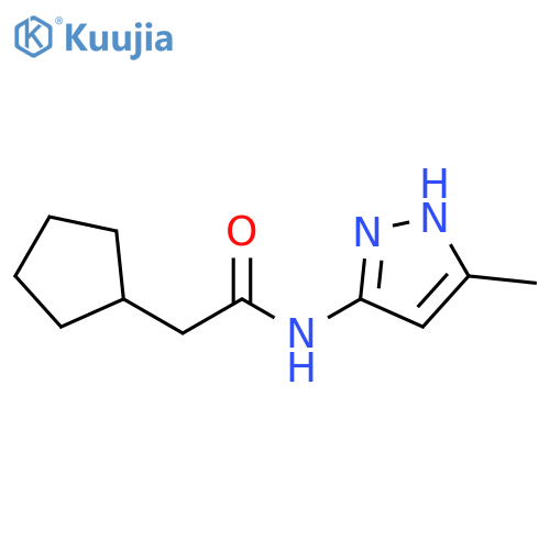 2-cyclopentyl-N-(5-methyl-1H-pyrazol-3-yl)acetamide structure