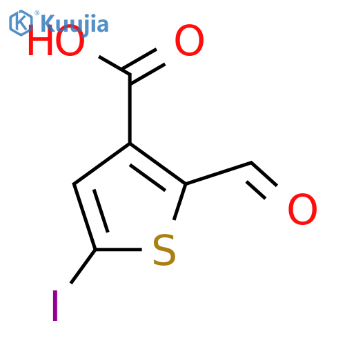 2-formyl-5-iodothiophene-3-carboxylic acid structure