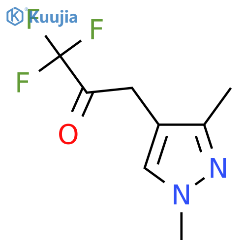 3-(1,3-dimethyl-1H-pyrazol-4-yl)-1,1,1-trifluoropropan-2-one structure