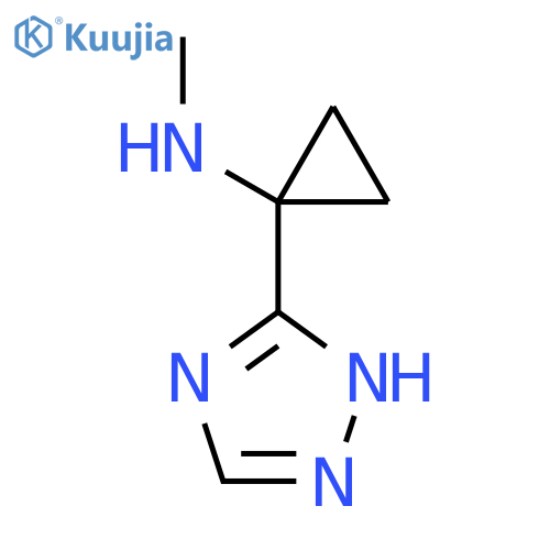 N-methyl-1-(1H-1,2,4-triazol-3-yl)cyclopropan-1-amine structure