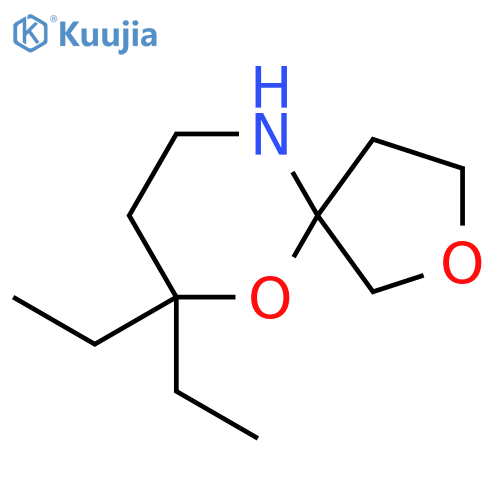 7,7-diethyl-2,6-dioxa-10-azaspiro4.5decane structure