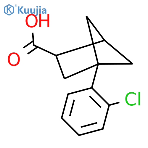 4-(2-chlorophenyl)bicyclo2.1.1hexane-2-carboxylic acid structure