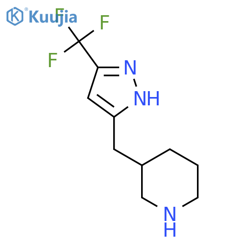 3-{3-(trifluoromethyl)-1H-pyrazol-5-ylmethyl}piperidine structure