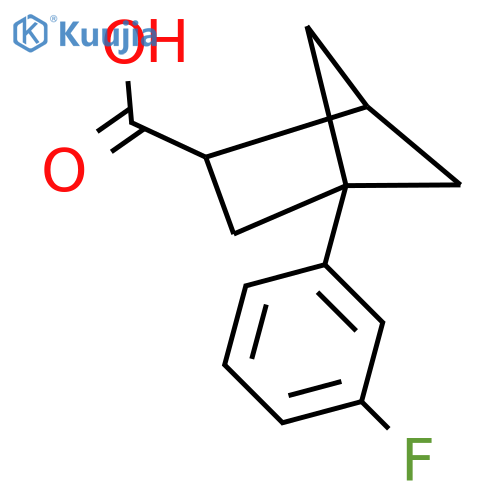 4-(3-fluorophenyl)bicyclo2.1.1hexane-2-carboxylic acid structure