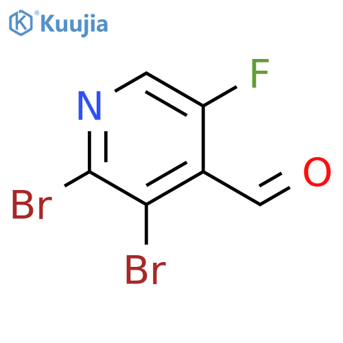 2,3-dibromo-5-fluoropyridine-4-carbaldehyde structure