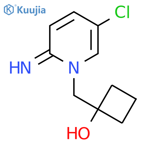 1-[(5-Chloro-2-imino-1,2-dihydropyridin-1-yl)methyl]cyclobutan-1-ol structure