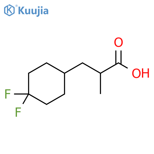 3-(4,4-difluorocyclohexyl)-2-methylpropanoic acid structure