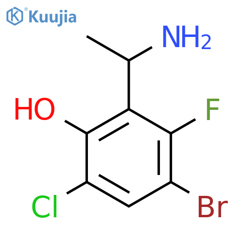 2-(1-aminoethyl)-4-bromo-6-chloro-3-fluorophenol structure