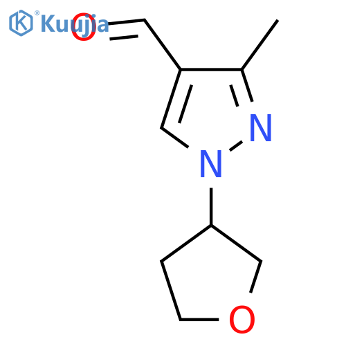 3-methyl-1-(oxolan-3-yl)-1H-pyrazole-4-carbaldehyde structure