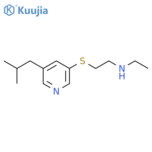 ethyl(2-{5-(2-methylpropyl)pyridin-3-ylsulfanyl}ethyl)amine structure