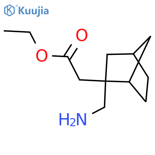 Ethyl 2-[2-(aminomethyl)bicyclo[2.2.1]heptan-2-yl]acetate structure