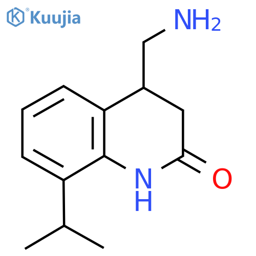4-(aminomethyl)-8-(propan-2-yl)-1,2,3,4-tetrahydroquinolin-2-one structure