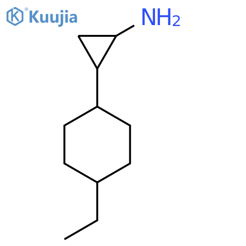 2-(4-ethylcyclohexyl)cyclopropan-1-amine structure