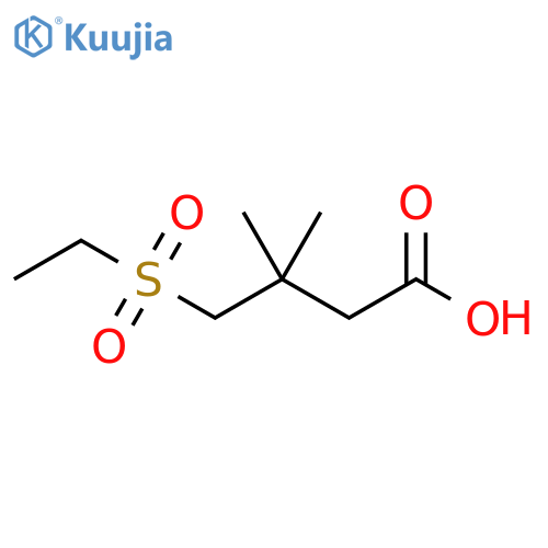 Butanoic acid, 4-(ethylsulfonyl)-3,3-dimethyl- structure