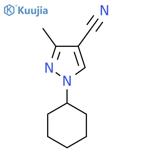 1-cyclohexyl-3-methyl-1H-pyrazole-4-carbonitrile structure