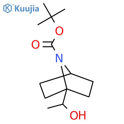 Tert-butyl 1-(1-hydroxyethyl)-7-azabicyclo[2.2.1]heptane-7-carboxylate structure