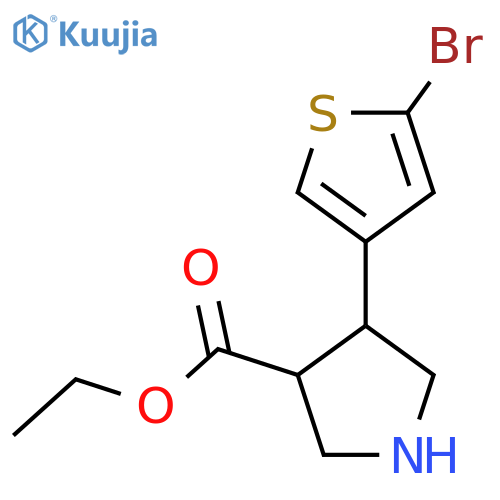 ethyl 4-(5-bromothiophen-3-yl)pyrrolidine-3-carboxylate structure