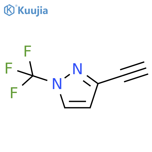 3-ethynyl-1-(trifluoromethyl)-1H-pyrazole structure