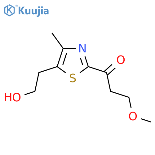 1-5-(2-hydroxyethyl)-4-methyl-1,3-thiazol-2-yl-3-methoxypropan-1-one structure
