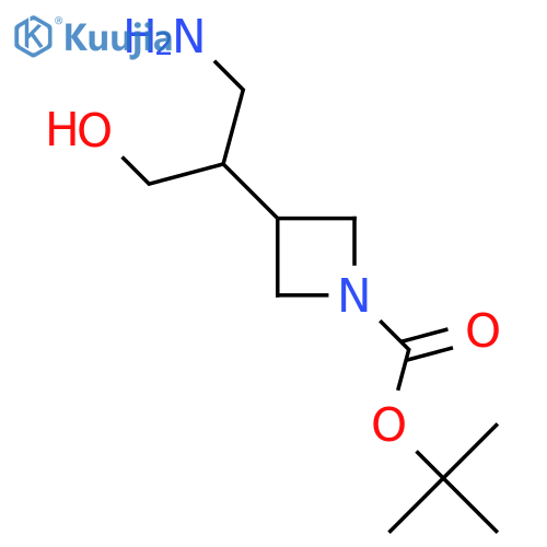 tert-butyl 3-(1-amino-3-hydroxypropan-2-yl)azetidine-1-carboxylate structure