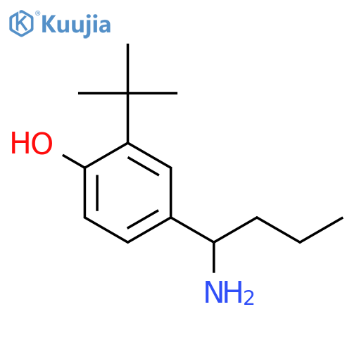 4-(1-aminobutyl)-2-tert-butylphenol structure