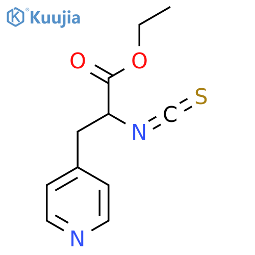 ethyl 2-isothiocyanato-3-(pyridin-4-yl)propanoate structure