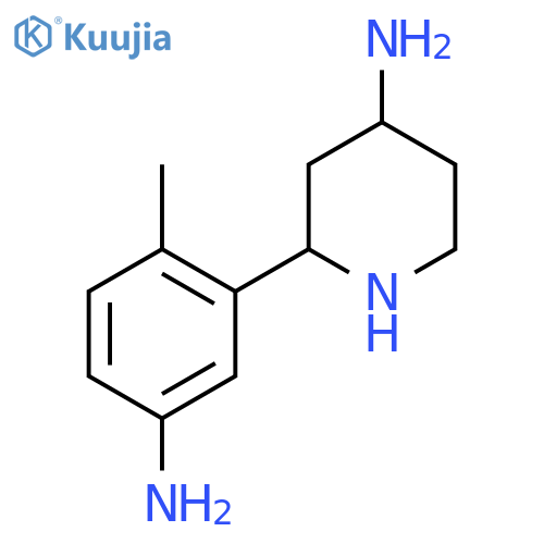 2-(5-amino-2-methylphenyl)piperidin-4-amine structure