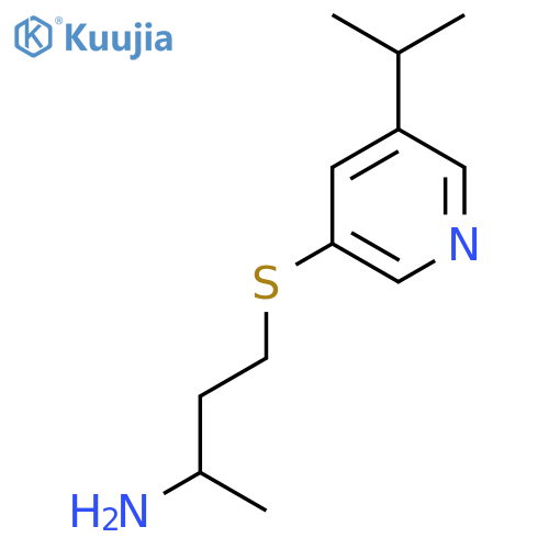 4-{5-(propan-2-yl)pyridin-3-ylsulfanyl}butan-2-amine structure