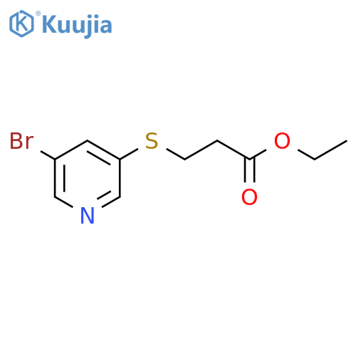 ethyl 3-(5-bromopyridin-3-yl)sulfanylpropanoate structure